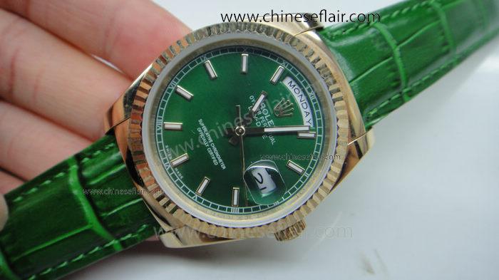 Buy Replica Rolex Yellow Gold Day Date Green Face Rolex